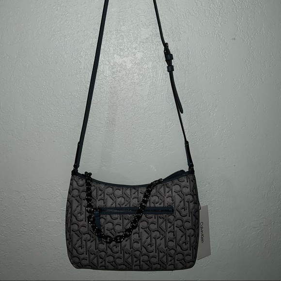 NWT Calvin Klein Blue/Grey Crossbody - Picture 3 of 7